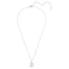 Una Angelic pendant Cushion cut, White, Rhodium plated