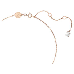 Una Angelic pendant Round cut, Pavé, White, Rose gold-tone plated