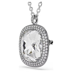Una Angelic pendant and brooch Cushion cut, White, Mixed Plating