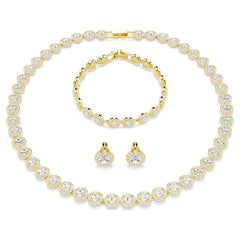 Una Angelic set Set (3), Round cut, White, Gold-tone plated