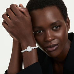 Una Angelic watch Crystal bracelet, Silver tone, Stainless steel