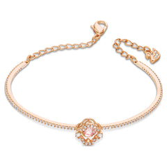 Una bangle Clover, Pink, Rose gold-tone plated