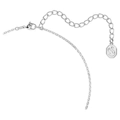 Una necklace Octagon cut, Blue, Rhodium plated