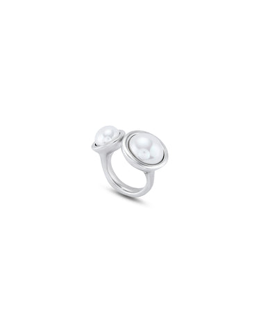 Artsy Artsy Ring Pearl/Silver Size Medium 15