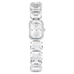 Watch Octagon cut bracelet, White, Stainless steel
