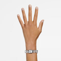 Watch Octagon cut bracelet, White, Stainless steel