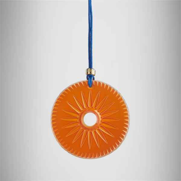 2025 New Year Firework Orange Disc Ornament