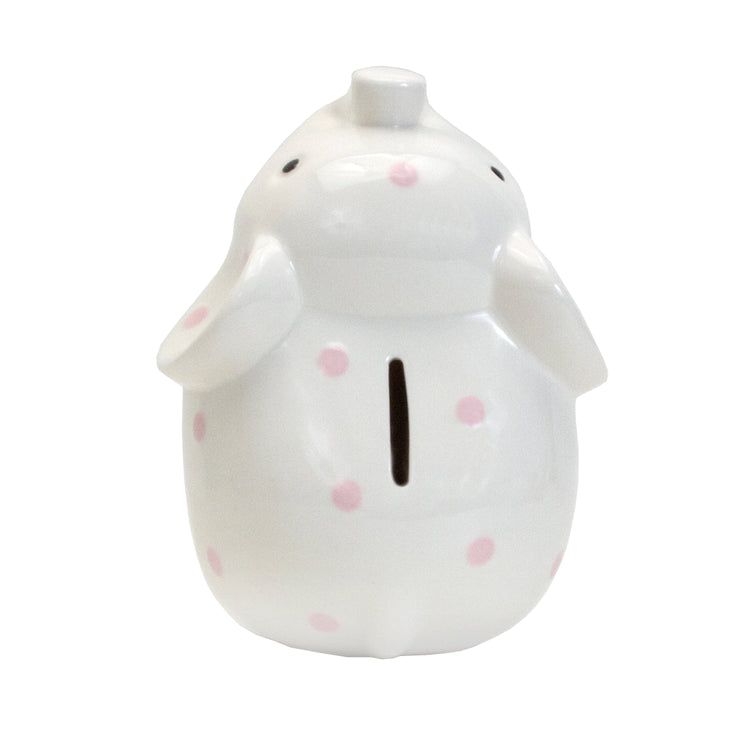 White Elephant Bank With Pink Polka Dots