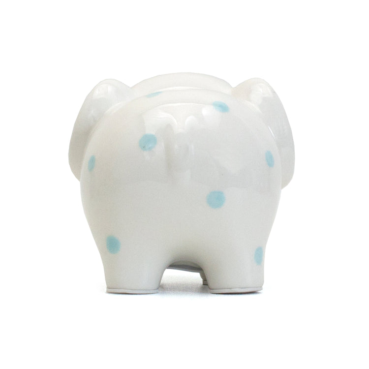 White Elephant With Blue Polka Dots