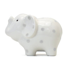 White Elephant With Gray Polka Dots