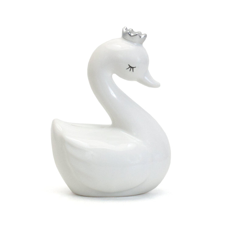 White Swan With Silver Crown