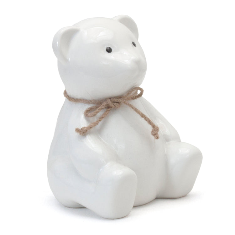 White Teddy Bear Bank