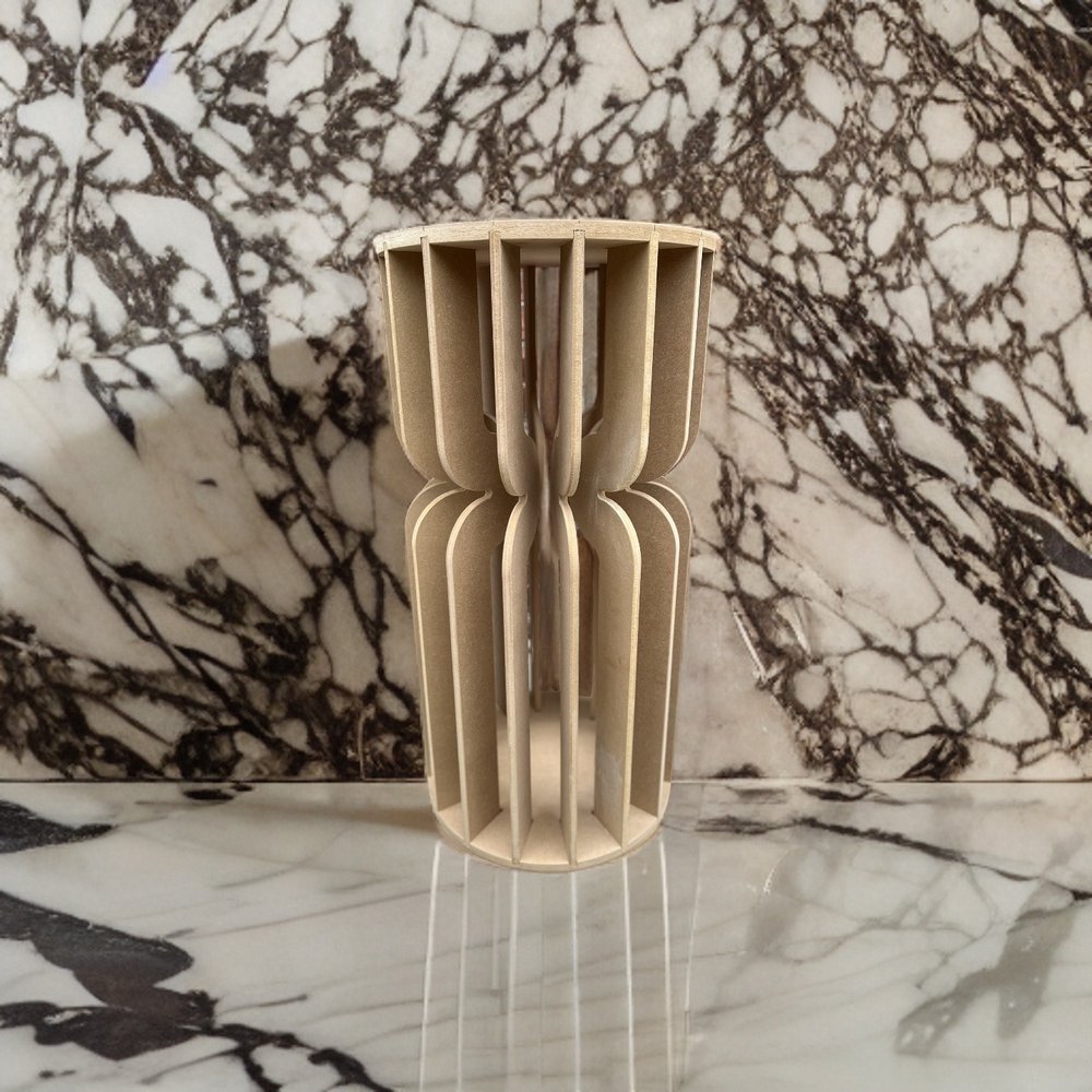 Wooden Round Slotted Pedestal RENTAL