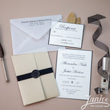 Affordable Romantic Pocket Wedding Invitation