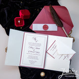 Affordable Romantic Pocket Wedding Invitation