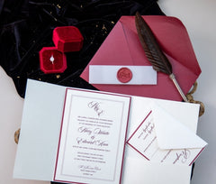 Affordable Romantic Pocket Wedding Invitation