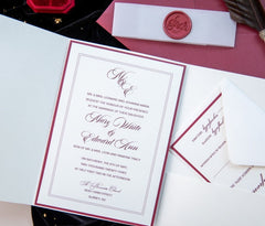 Affordable Romantic Pocket Wedding Invitation