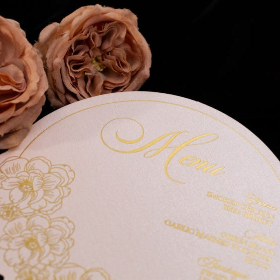 Fancy Shape Flat Menu Card