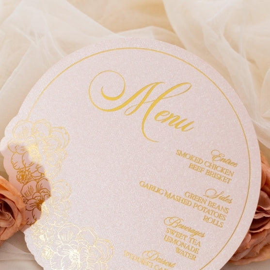 Fancy Shape Flat Menu Card