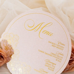 Fancy Shape Flat Menu Card