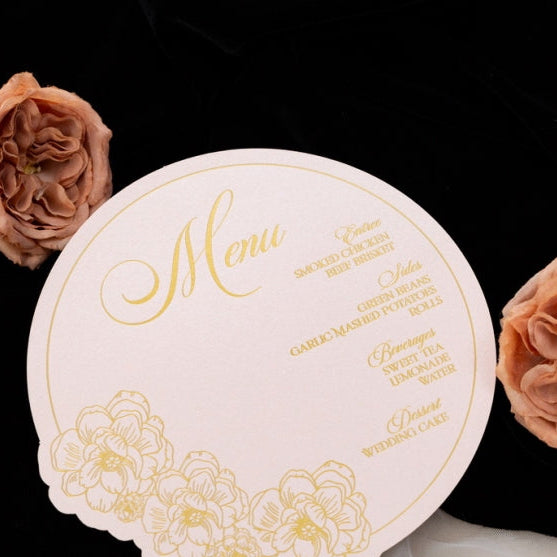 Fancy Shape Flat Menu Card
