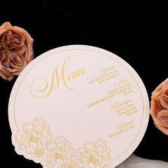 Fancy Shape Flat Menu Card