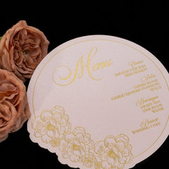 Fancy Shape Flat Menu Card