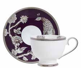 Pavo Silver Tea Cup & Saucer