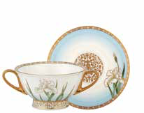 Iris Cream Soup & Saucer