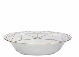 Gem Cut Gold 10&quot; Oval Vegetable Serve Bowl