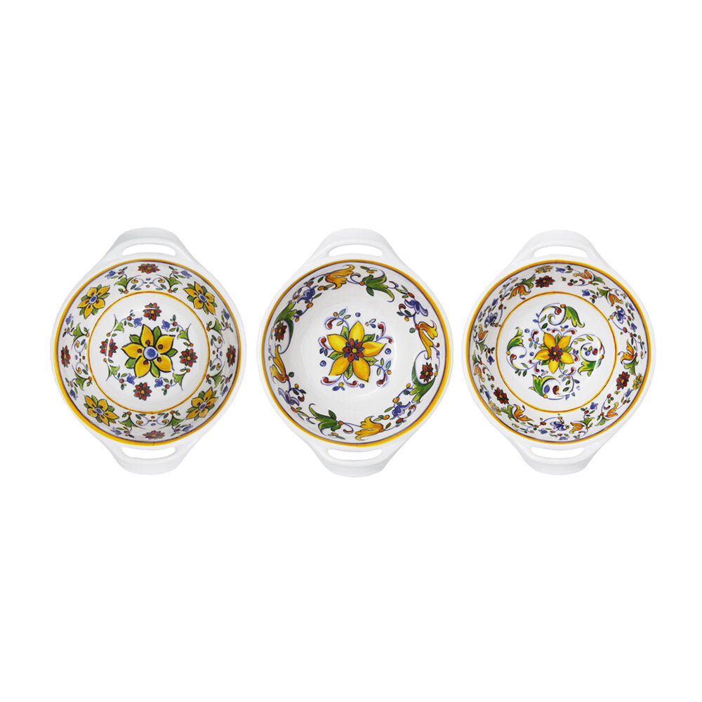 Capri Mini Handled Bowls Set of 3