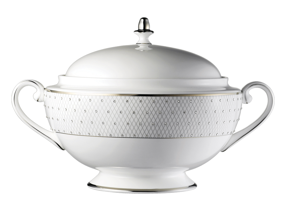 Princess Platinum Covered Vegetable Bowl / Soup Tureen