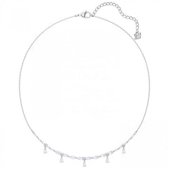 Louison Clear Crystal Charm Necklace&#44; Rhodium Plated - LAST IN STOCK