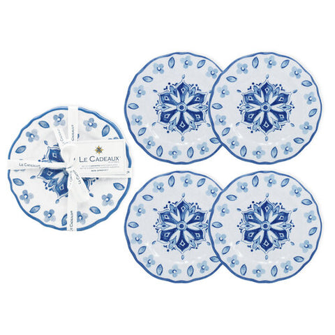 Le Cadeaux Moroccan Blue Appetizer Plates (Set Of 4) - 20% OFF