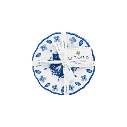 Moroccan Blue Appetizer Plates (Set Of 4)
