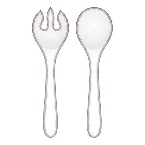 Le Cadeaux Rustica Antique White Salad Servers - 20% OFF