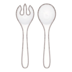 Le Cadeaux Rustica Antique White Salad Servers - 20% OFF