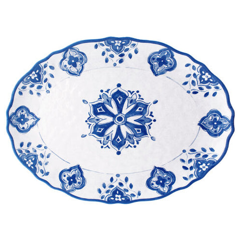 Le Cadeaux Moroccan Blue Oval Platter - 20% OFF