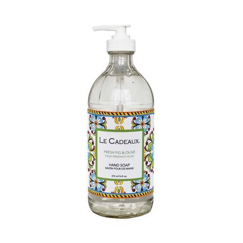 Fig & Olive Liquid Hand Wash In A Decorative Glass Bottle