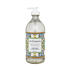 Fresh Fig & Olive Fragranced Liquid Hand Wash in Glass Bottle with Coordinating Tea Towel in Decorative Gift Box