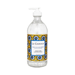 Le Cadeaux Fresh Sicilian Lemon Fragrance Liquid Hand Was in Decorative Glass Bottle - 20% OFF