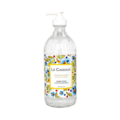 Le Cadeaux Rosemary Mint Fragrance Liquid Hand Was in Decorative Glass Bottle - 20% OFF