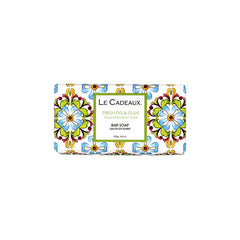 Fresh Fig & Olive Fragranced Bar Soap on a Matching Melamine Soap Dish Gift Set
