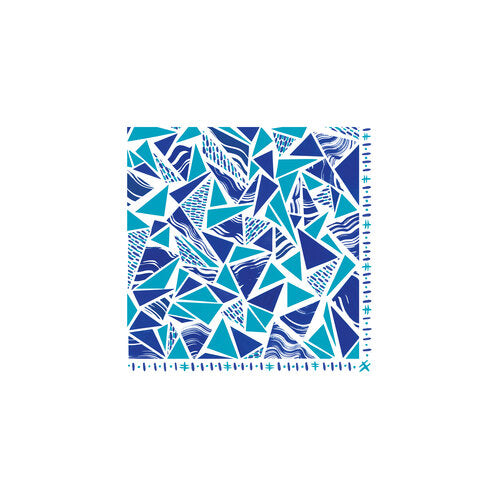 Santorini Patterned Paper Cocktail Napkins In Acrylic Holder Gift Set (Set Of 30)