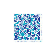 Santorini Patterned Paper Cocktail Napkins In Acrylic Holder Gift Set (Set Of 30)
