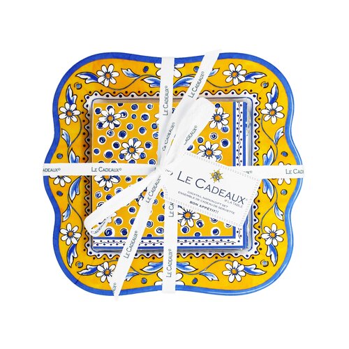 Le Cadeaux Benidorm Decorative Napkin Holder & Cocktail Napkins Gift Set (Set of 20) - 20% OFF