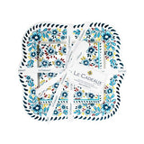 Le Cadeaux Madrid Turquoise Decorative Napkin Holder & Cocktail Napkins Gift Set (Set of 20) - 20% OFF