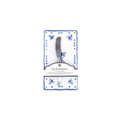 Le Cadeaux Moroccan Blue Butter Dish and Spreader Gift Set - 20% OFF