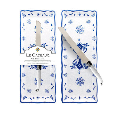 Le Cadeaux Moroccan Blue Baguette Tray Gift Set - 20% OFF
