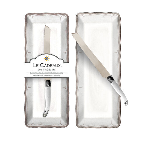 Le Cadeaux Rustica Antique White Baguette Tray Gift Set - 20% OFF